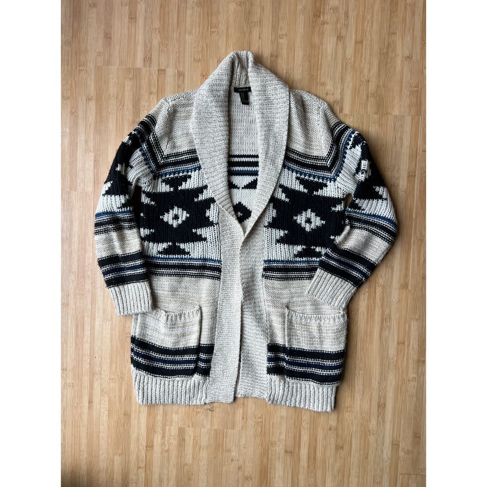 Aztec Tribal Print Shawl Cardigan from Forever 21 - Size M